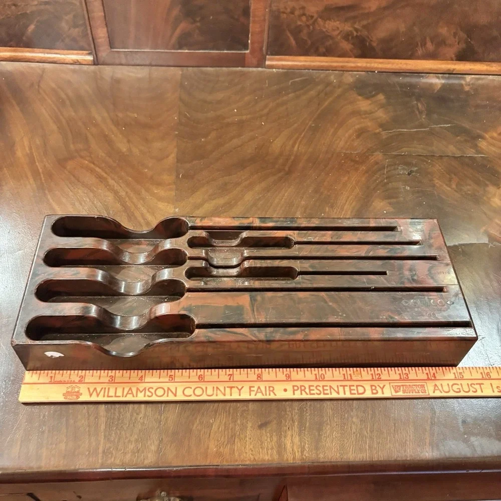 Vintage Cutco Bakelite Knife Display Rack Wall‎ Holder No. 40 & 41 Brown